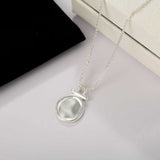 Handcrafted Hammered Round Medallion Necklace - Minimalist 925 Sterling Silver Coin Pendant - floysun