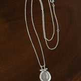 Handcrafted Hammered Round Medallion Necklace - Minimalist 925 Sterling Silver Coin Pendant - floysun