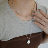 Handcrafted Hammered Round Medallion Necklace - Minimalist 925 Sterling Silver Coin Pendant - floysun