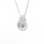 Handcrafted Hammered Round Medallion Necklace - Minimalist 925 Sterling Silver Coin Pendant - floysun
