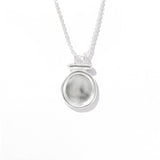 Handcrafted Hammered Round Medallion Necklace - Minimalist 925 Sterling Silver Coin Pendant - floysun