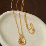 Handcrafted Hammered Round Medallion Necklace - Minimalist 925 Sterling Silver Coin Pendant - floysun
