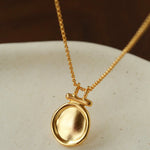 Handcrafted Hammered Round Medallion Necklace - Minimalist 925 Sterling Silver Coin Pendant - floysun