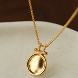 Handcrafted Hammered Round Medallion Necklace - Minimalist 925 Sterling Silver Coin Pendant - floysun