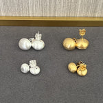 Handcrafted Irregular Brushed “Little Silver Bean” Earrings - floysun