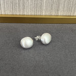 Handcrafted Irregular Brushed “Little Silver Bean” Earrings - floysun