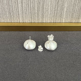 Handcrafted Irregular Brushed “Little Silver Bean” Earrings - floysun