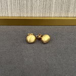 Handcrafted Irregular Brushed “Little Silver Bean” Earrings - floysun