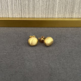 Handcrafted Irregular Brushed “Little Silver Bean” Earrings - floysun