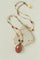 Handcrafted Macrame Crystal Pendant Necklace - Oval Labradorite Rose Quartz Strawberry Quartz Long Necklace - floysun