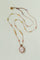 Handcrafted Macrame Crystal Pendant Necklace - Oval Labradorite Rose Quartz Strawberry Quartz Long Necklace - floysun