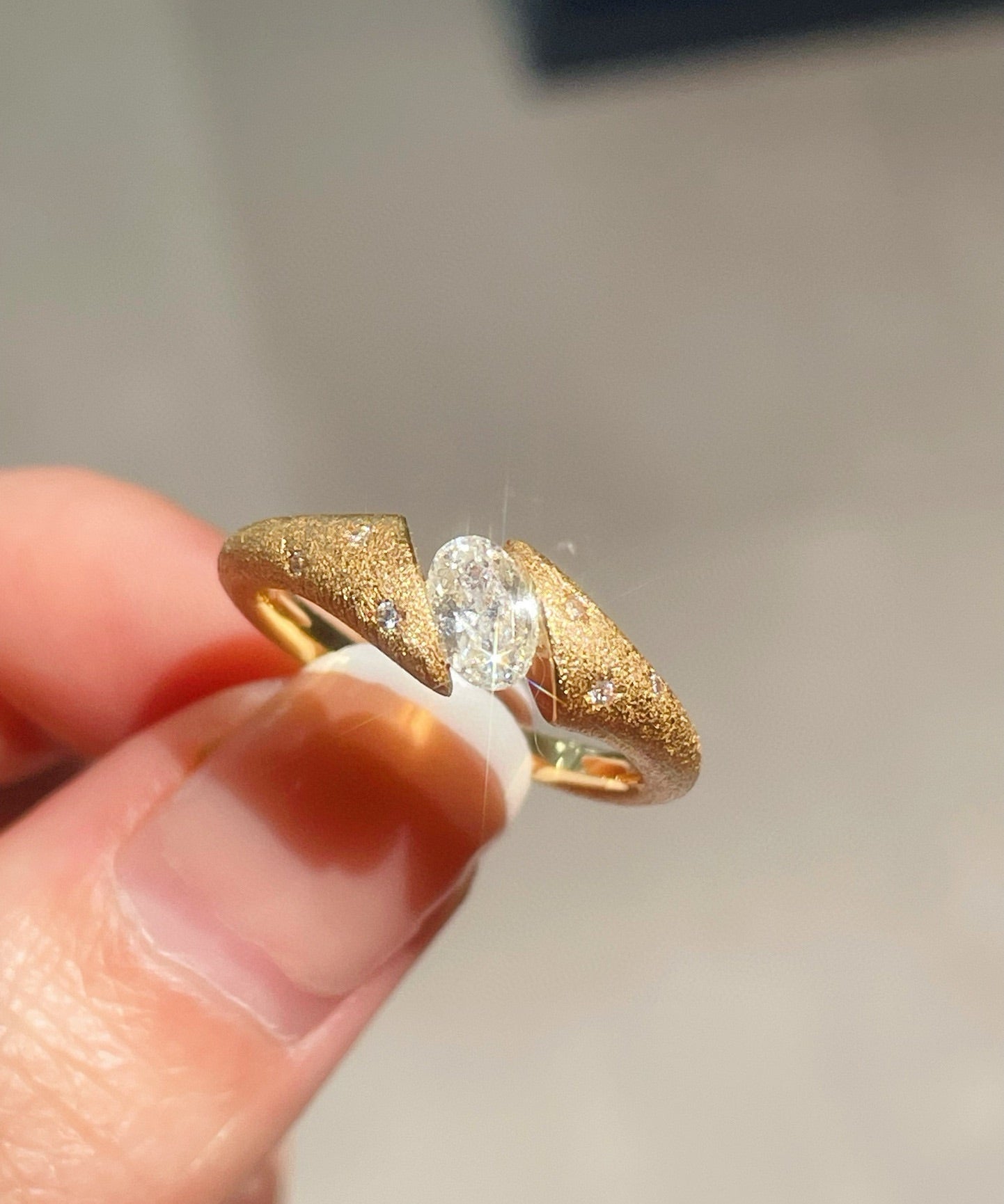 Handmade Brushed Six - Pointed Star Ring - floysun