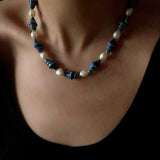 Handmade Ceramic Conch Freshwater Pearl Necklace - floysun