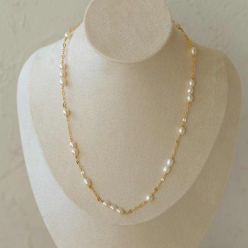 Handmade Chain Pearl Necklace Type C