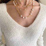 Handmade Chain Pearl Necklace Type C