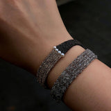 Handmade Mesh Chain Bracelet with Natural Pearl & Blue Natural Stone - floysun