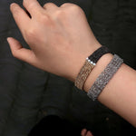 Handmade Mesh Chain Bracelet with Natural Pearl & Blue Natural Stone - floysun
