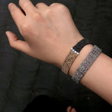 Handmade Mesh Chain Bracelet with Natural Pearl & Blue Natural Stone - floysun
