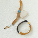 Handmade Mesh Chain Bracelet with Natural Pearl & Blue Natural Stone - floysun