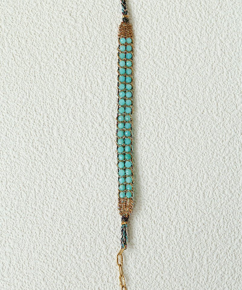 Handmade Multi Natural Gemstone Beaded Woven Bracelet - floysun