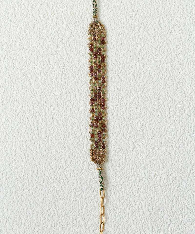 Handmade Multi Natural Gemstone Beaded Woven Bracelet - floysun