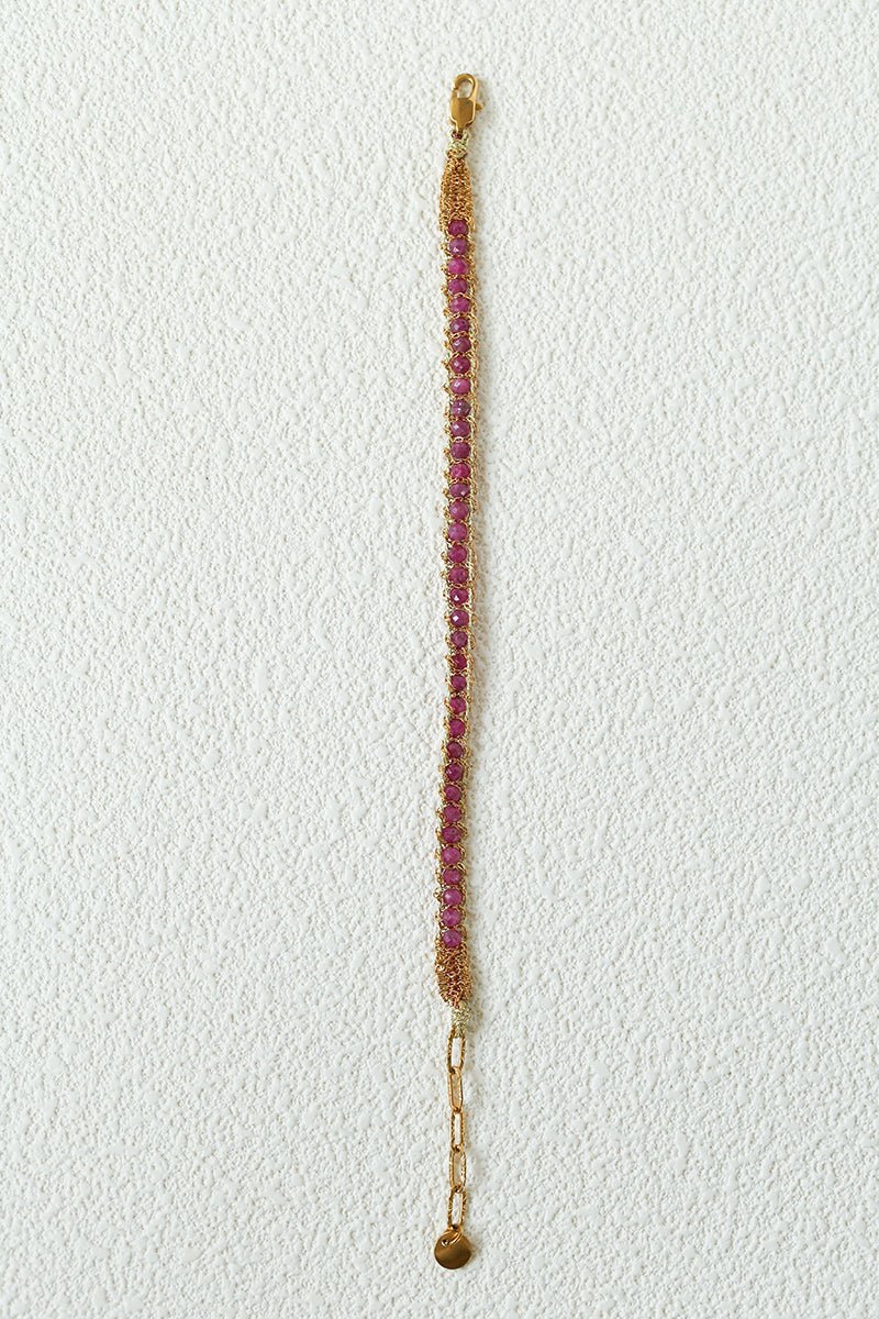 Handmade Multi Natural Gemstone Beaded Woven Bracelet - floysun