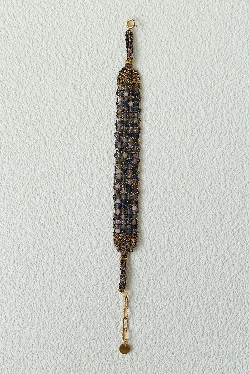 Handmade Multi Natural Gemstone Beaded Woven Bracelet - floysun