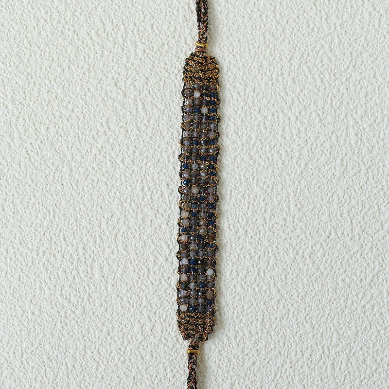 Handmade Multi Natural Gemstone Beaded Woven Bracelet - floysun