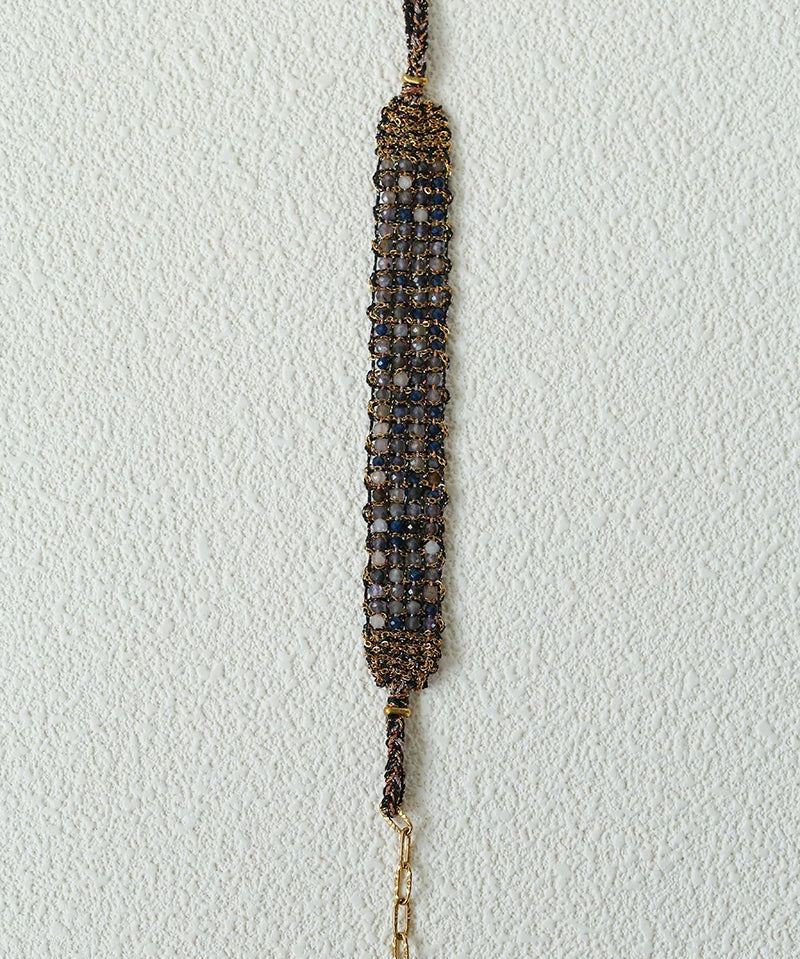 Handmade Multi Natural Gemstone Beaded Woven Bracelet - floysun