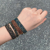 Handmade Multi Natural Gemstone Beaded Woven Bracelet - floysun