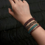 Handmade Multi Natural Gemstone Beaded Woven Bracelet - floysun