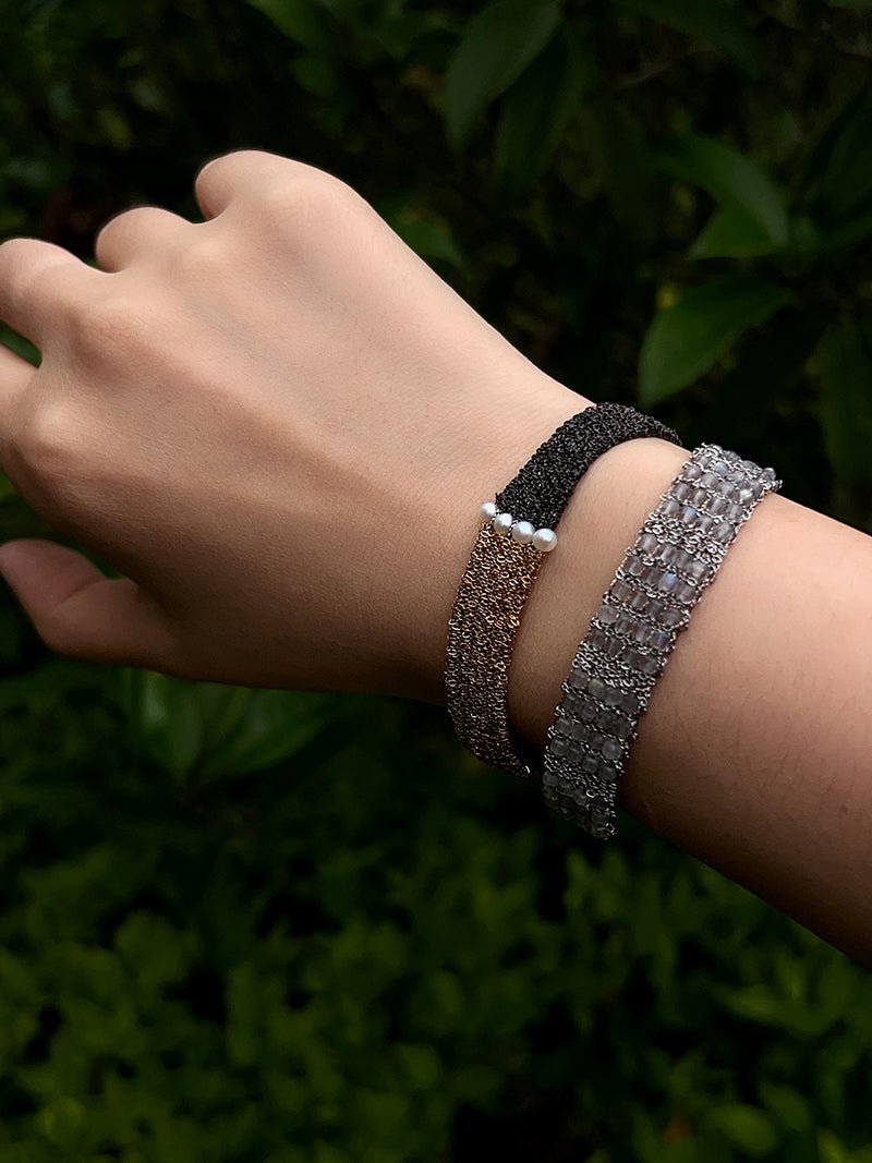 Handmade Multi Natural Gemstone Beaded Woven Bracelet - floysun