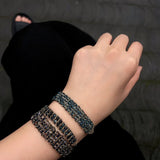 Handmade Multi Natural Gemstone Beaded Woven Bracelet - floysun