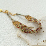 Handmade Multi Natural Gemstone Beaded Woven Bracelet - floysun