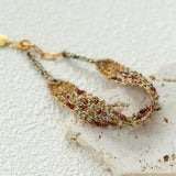 Handmade Multi Natural Gemstone Beaded Woven Bracelet - floysun