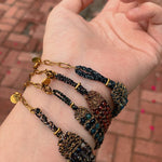 Handmade Multi Natural Gemstone Beaded Woven Bracelet - floysun