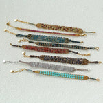 Handmade Multi Natural Gemstone Beaded Woven Bracelet - floysun