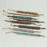 Handmade Multi Natural Gemstone Beaded Woven Bracelet - floysun