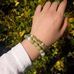 Handmade Natural Southern Jade & Peridot Pearl Bracelet - floysun