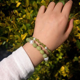 Handmade Natural Southern Jade & Peridot Pearl Bracelet - floysun