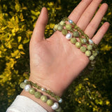 Handmade Natural Southern Jade & Peridot Pearl Bracelet - floysun