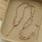Hand‑Strung Micro‑Bead Hammered Slender Bar Pendant Necklace - floysun
