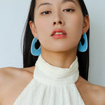 Handwoven Leather Half - Hoop Earrings - floysun