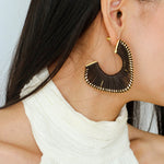 Handwoven Leather Half - Hoop Earrings - floysun
