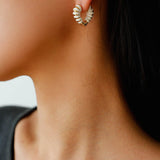 Handwoven Leather Heart Hoop Earrings – Multi - Color - floysun