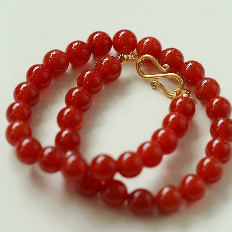 Harmonious Gemstone Necklaces Onyx Beaded 10mm Necklaces - floysun