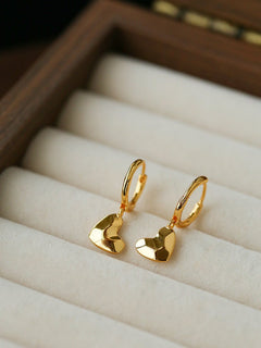 Heart Charm Hoop Earrings - floysun