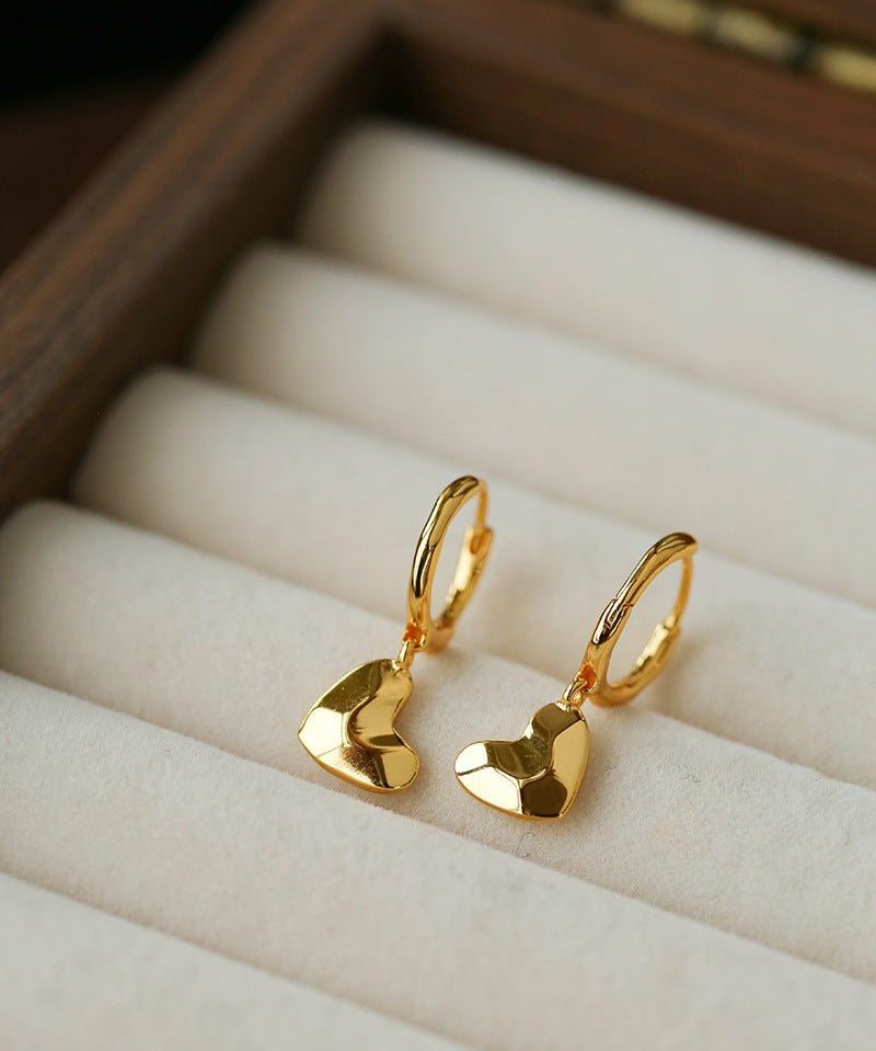 Heart Charm Hoop Earrings - floysun