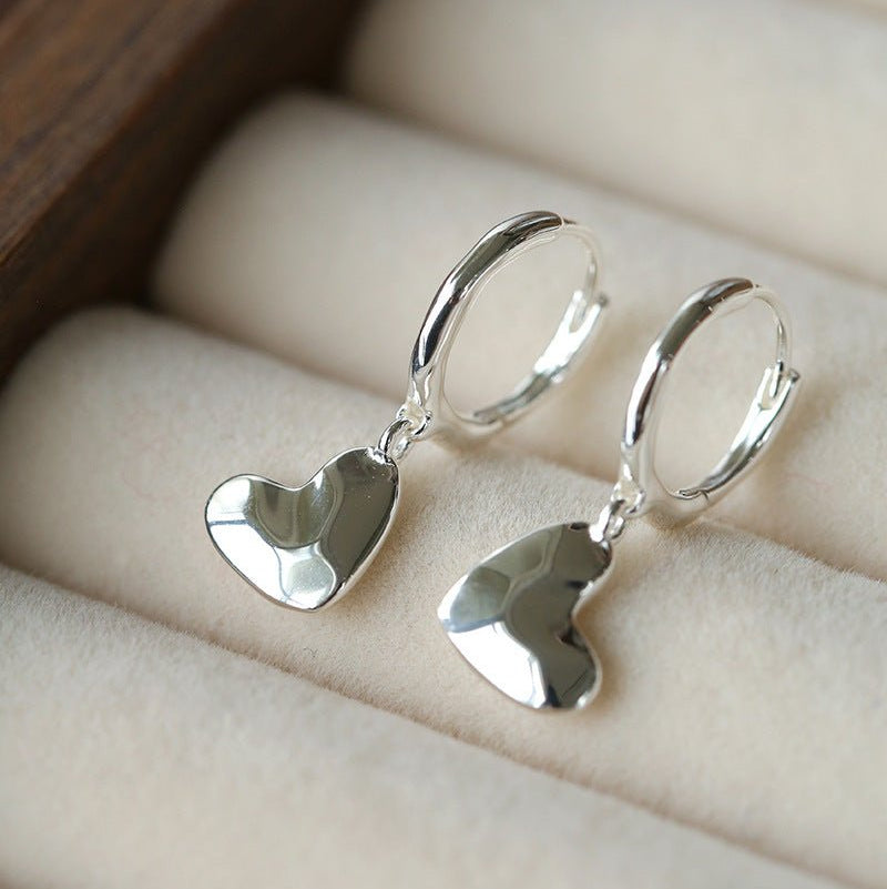 Heart Charm Hoop Earrings - floysun