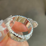 Heavyweight Geometric Mosaic Pavé Band Ring - floysun